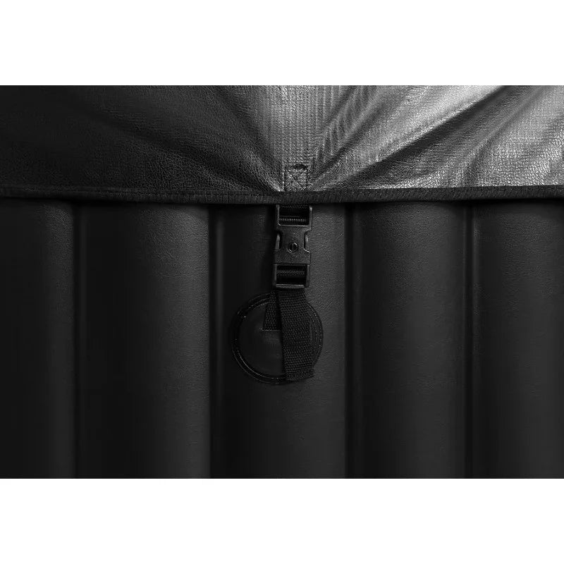 Hot Tub Inflatable Portable Oval Spa 2 Person Hot Tub with 90 Bubble Jets, Cover, Filter Cartridges, Pump, Black