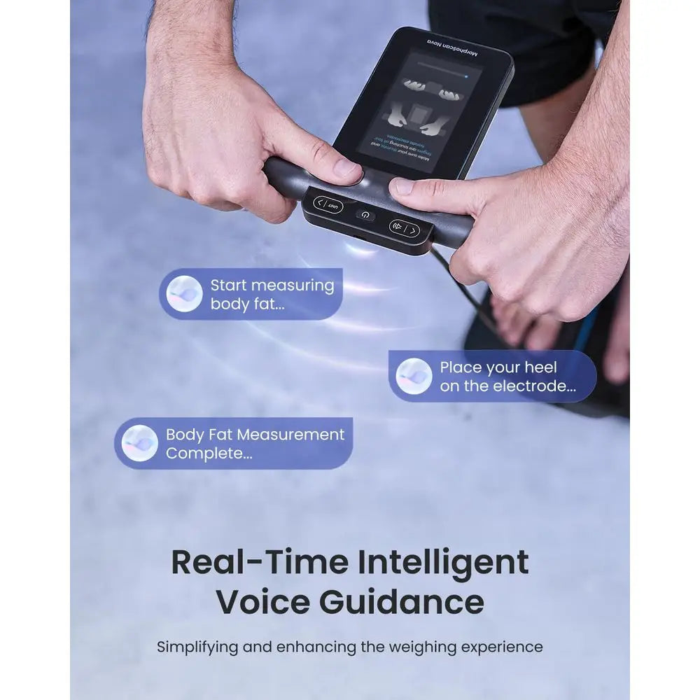 Scale or Body Weight, 8-Electrode Body Composition Scale with BMI, Body Fat, Muscle Mass, Rechargeable Body Fat Scale with Full-