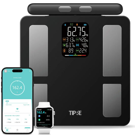 8-Electrode Smart Body Scale with Bluetooth, Full Composition Analysis for Weight Loss, 400lb Capacity