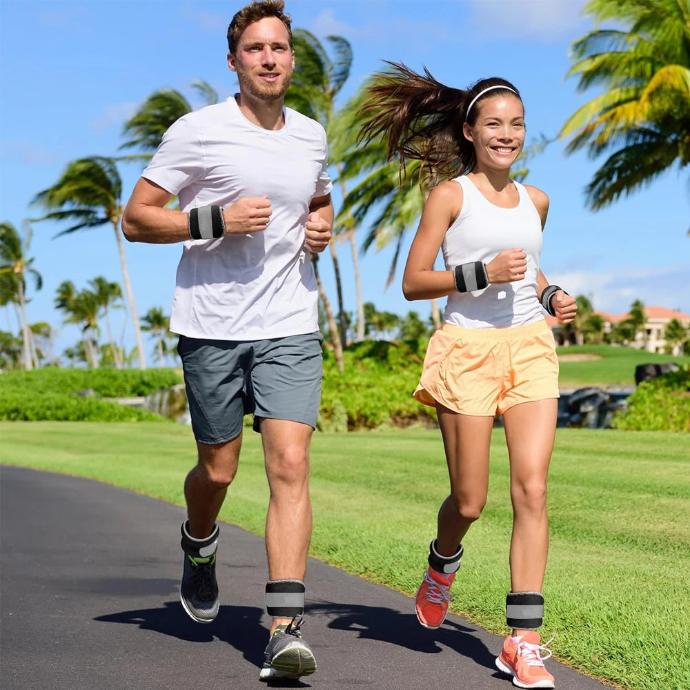 1Pair Wrist Ankle Weights 1kg, 2kg,3kg Strength Training Wrist Leg Arm Weight with Adjustable Strap, Jogging,Gymnastics,Aerobics