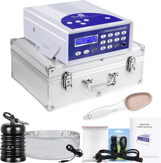Ionic Foot Bath Detox Machine for Home Use, Relaxing Spa with Pedicure Scrubber