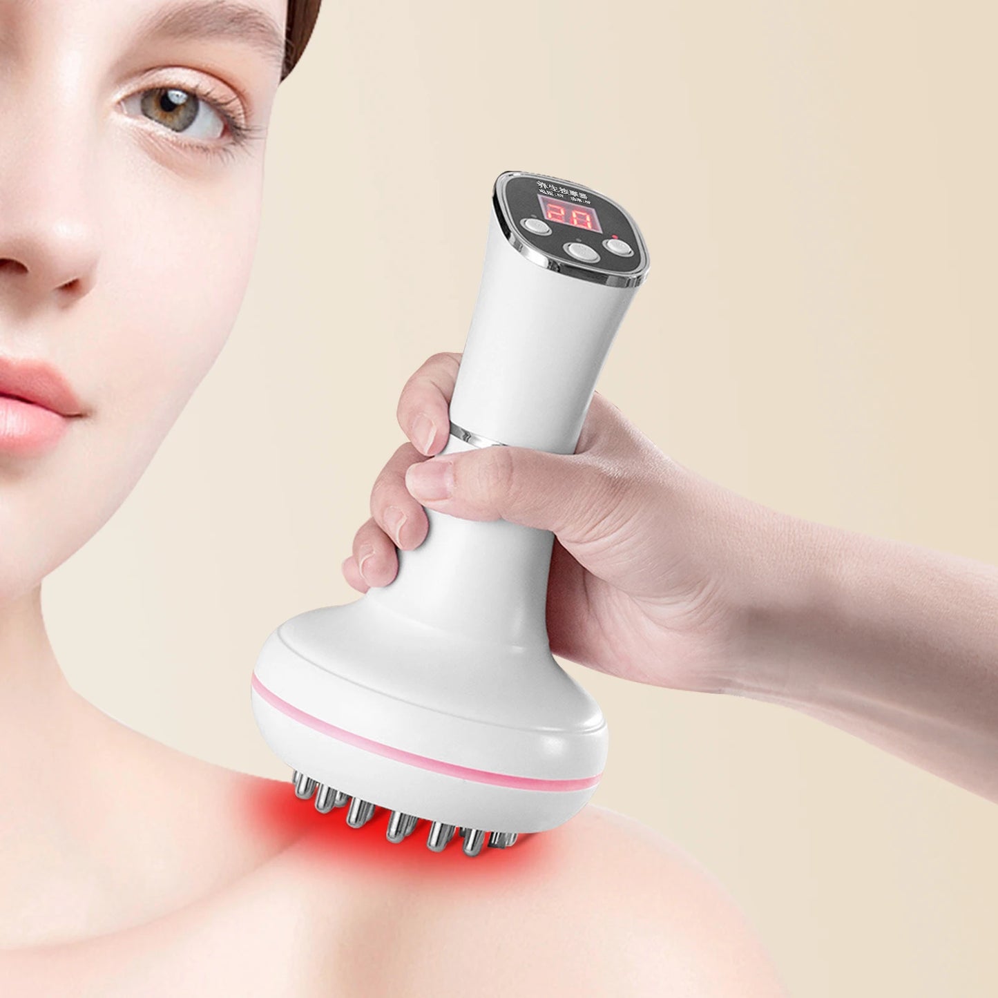 Household electric meridian brush leg abdomen shoulder and neck massager scraping instrument relax the muscles of the whole body