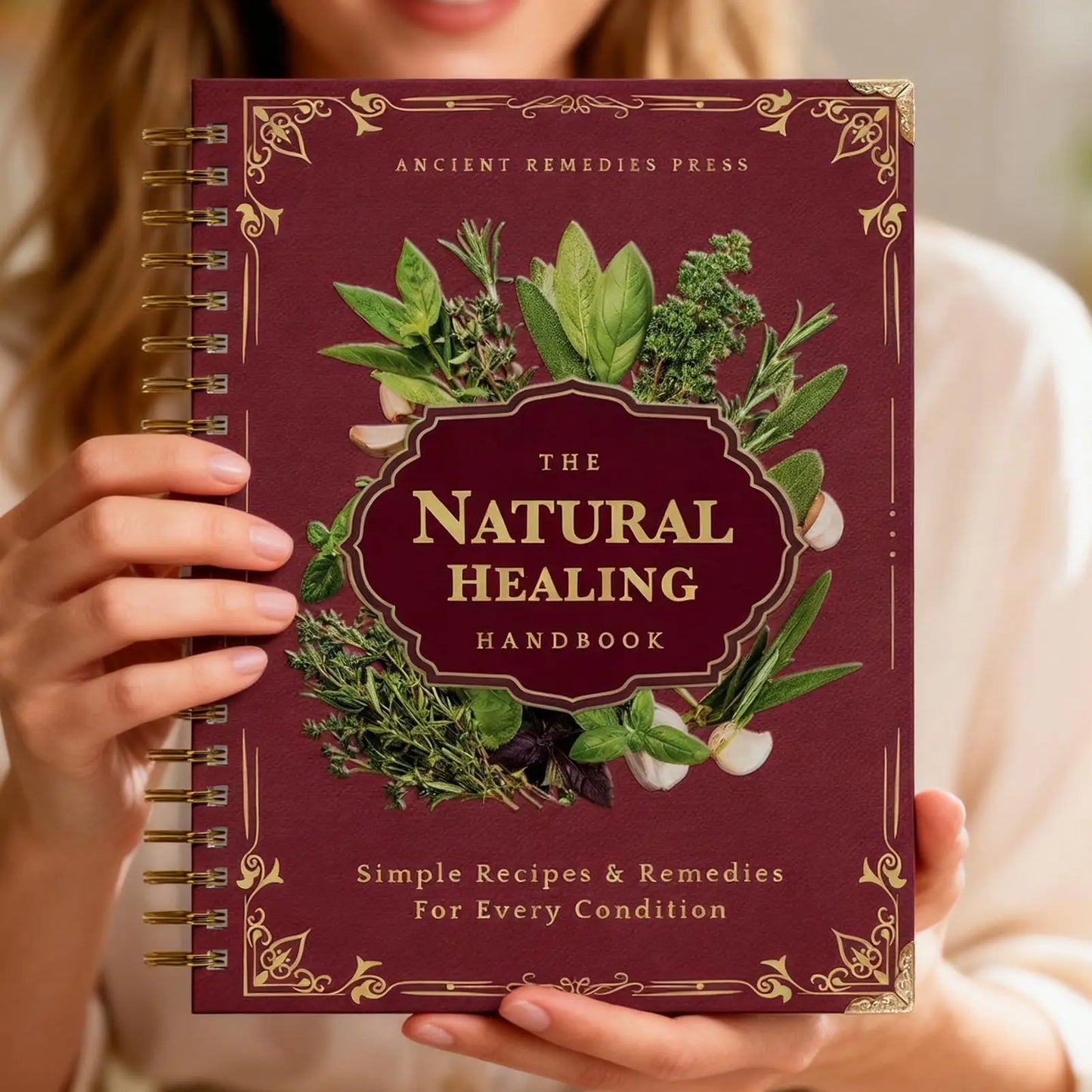 Natural Medicine Handbook A Spiral-bound Guide To Herbs And Natural Recipes Perfect For Birthdays Easter Christmas Gift