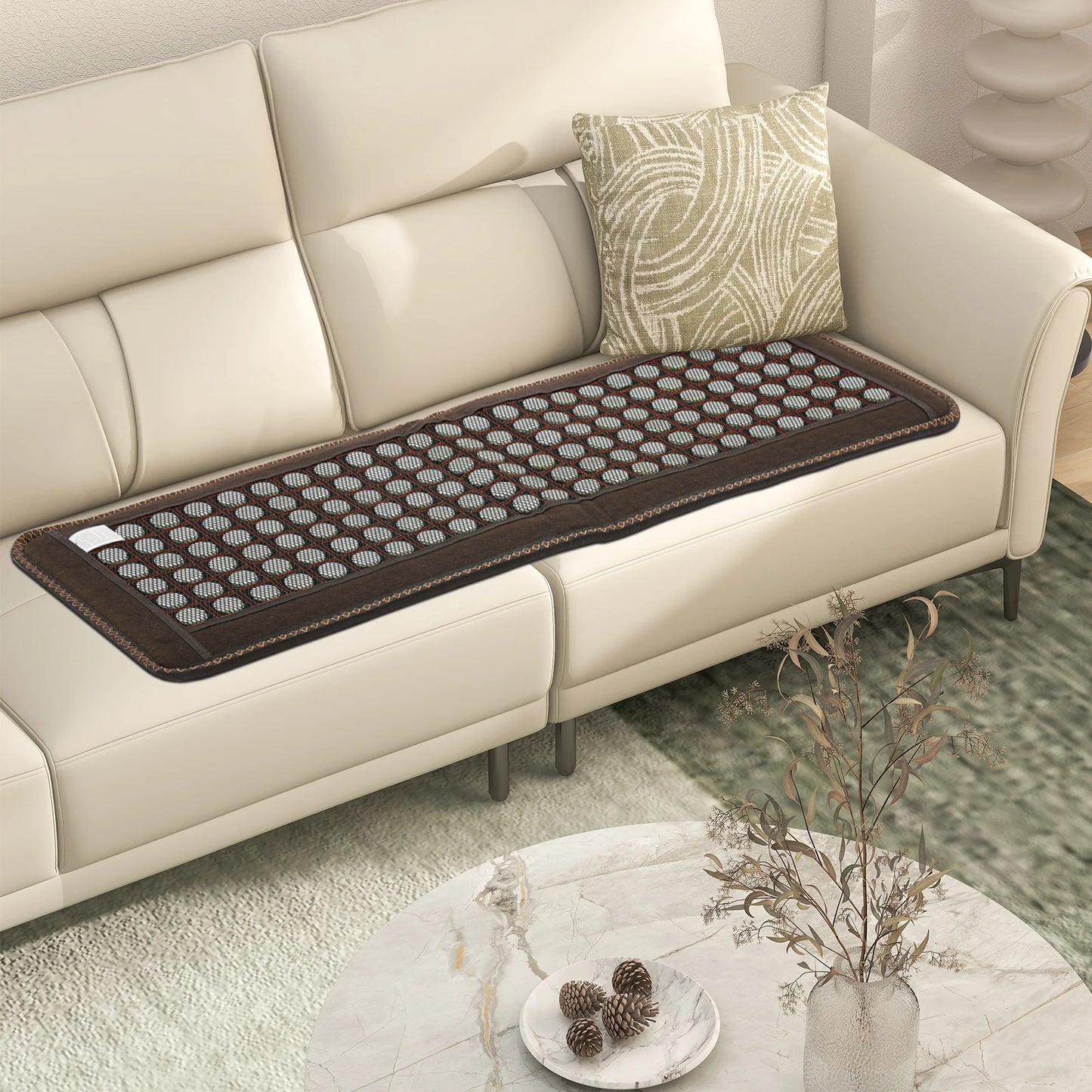 100W 110V Heating Pad, 20-70℃ Far Infrared Heating Pad, Natural Jades Heating Pad Heating Cushion With Controller