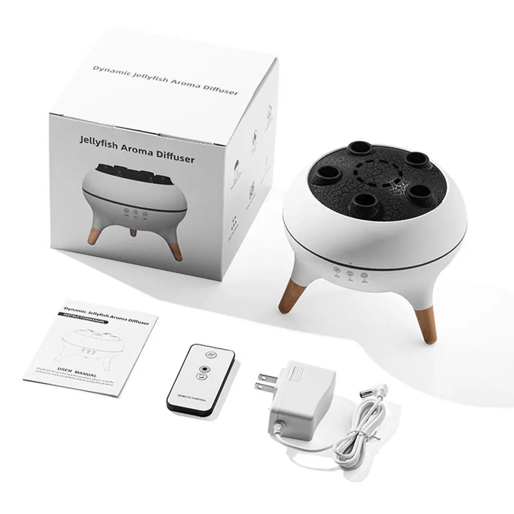 New Dynamic Jellyfish Air Humidifier 250ml Essential Oil Diffuser Remote Control Bedroom Humidifier With 7 Colorful Night Lights