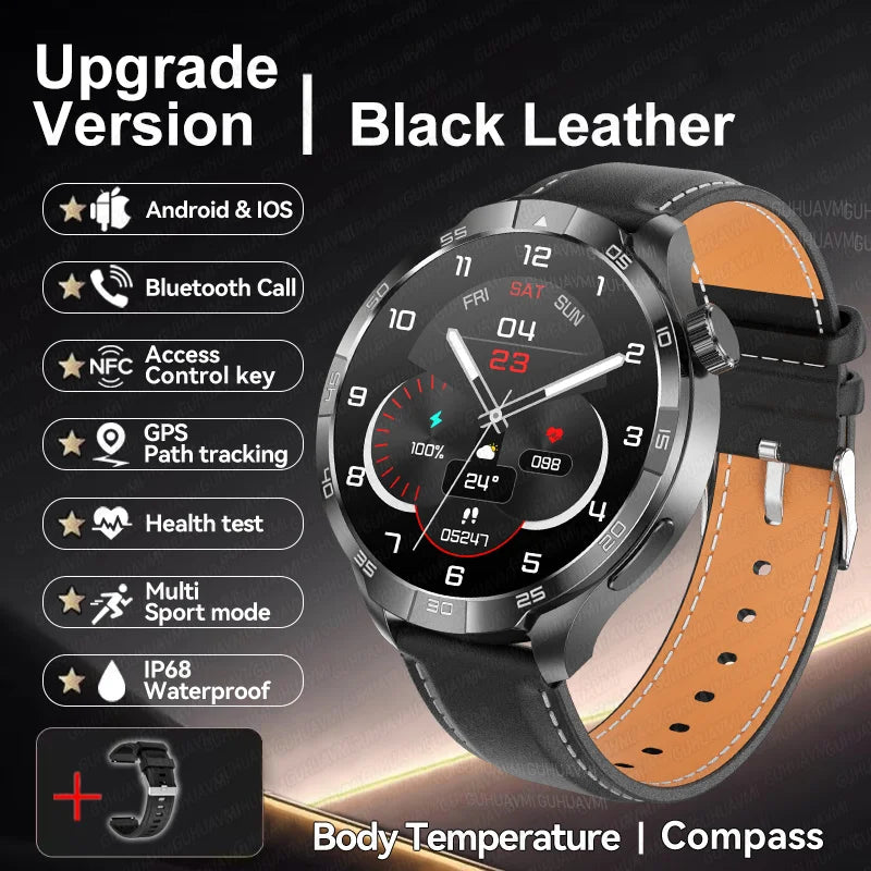 2025 New GT5 Pro GPS Sports Compass SmartWatch Men 1.85" AMOLED HD Screen NFC IP68 Waterproof Bluetooth Call Smartbracelet Woman