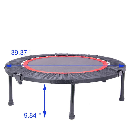 40 Inch Mini Exercise Trampoline for Adults or Kids  Indoor Fitness Rebounder Trampoline with Safety Pad  Max Load 300LBS