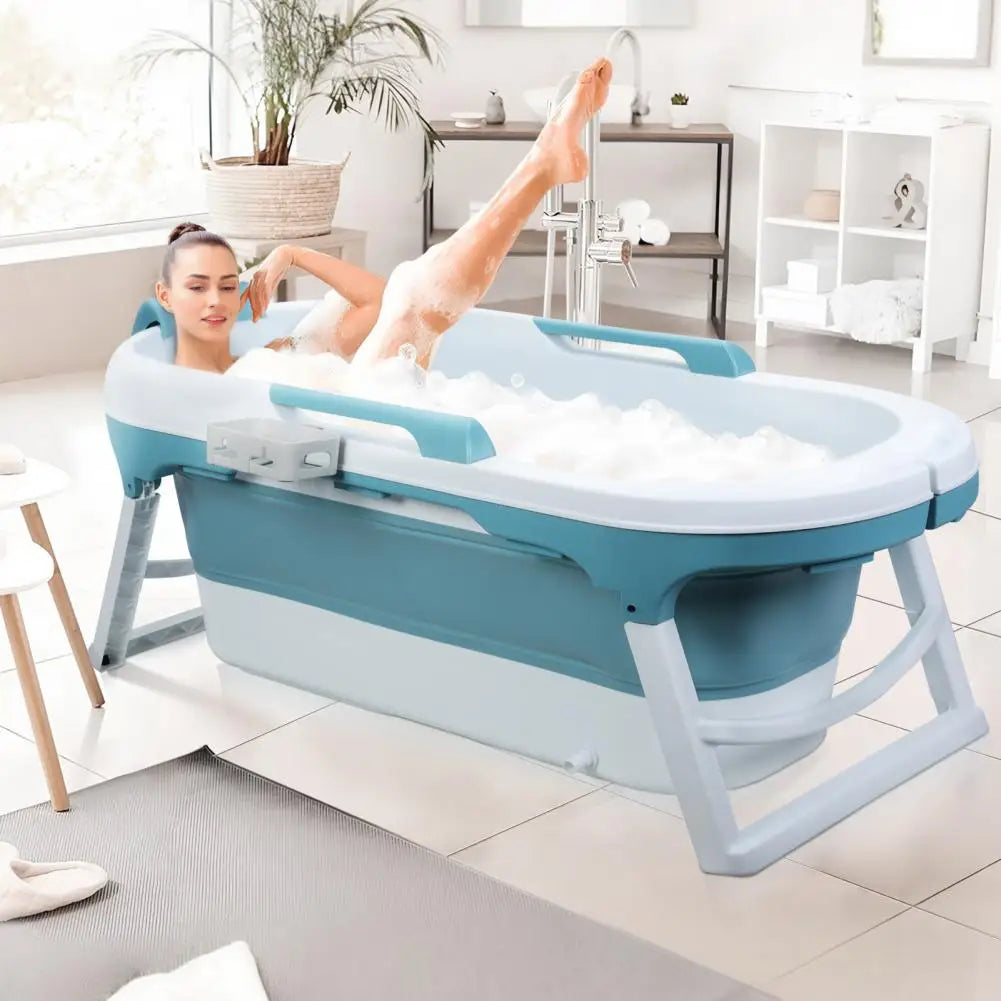 55 inch Foldable Bathtub, Portable Bathtub for Adult, Large Collapsible Tub, Collapsible Bathtub, No Lid, Hot Bath, Ice Bath