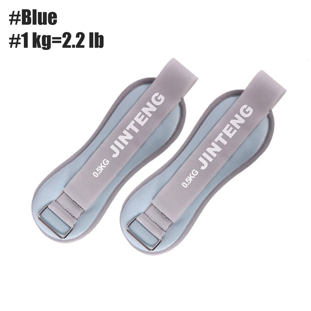 1Pair Wrist Ankle Weights 1kg, 2kg,3kg Strength Training Wrist Leg Arm Weight with Adjustable Strap, Jogging,Gymnastics,Aerobics