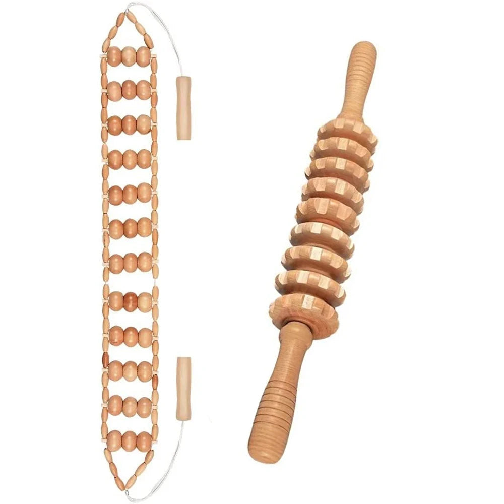 Wood Therapy Massage Tools Wooden Lymphatic Drainage Massager Maderoterapia Kit for Anticellulite, Body Contouring, Muscle Relax