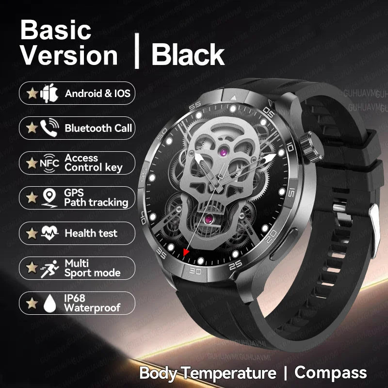 2025 New GT5 Pro GPS Sports Compass SmartWatch Men 1.85" AMOLED HD Screen NFC IP68 Waterproof Bluetooth Call Smartbracelet Woman