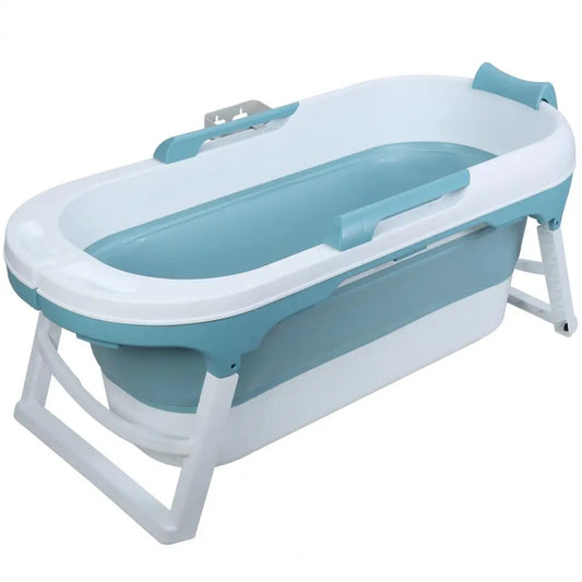 55 inch Foldable Bathtub, Portable Bathtub for Adult, Large Collapsible Tub, Collapsible Bathtub, No Lid, Hot Bath, Ice Bath