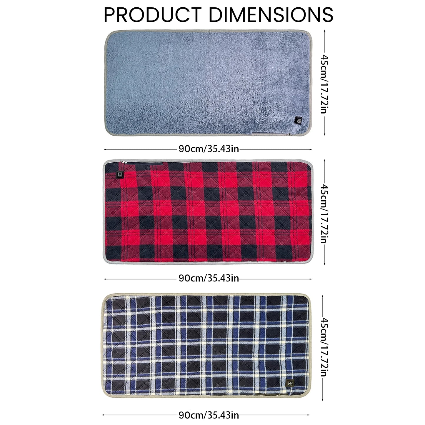 5V USB Foldable Heating Cushion 3-Level Temperature Foldable Heated Seat Pad Power Bank Not Included for Office/Home Outdoor