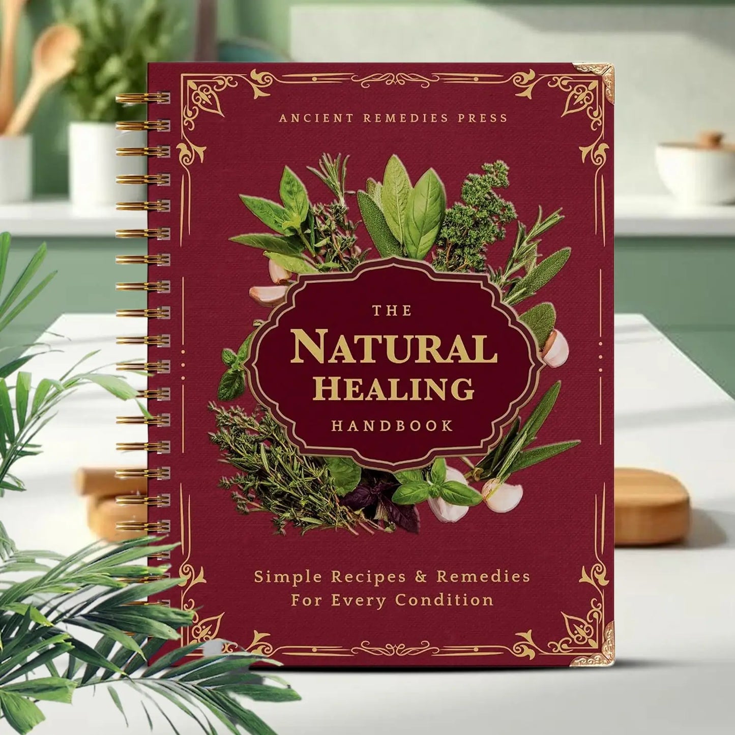 Natural Medicine Handbook A Spiral-bound Guide To Herbs And Natural Recipes Perfect For Birthdays Easter Christmas Gift